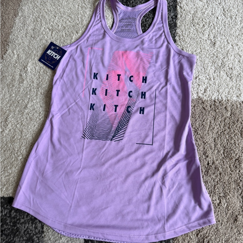 Kitch Pickleball Purple Graphic Tank Top- XS